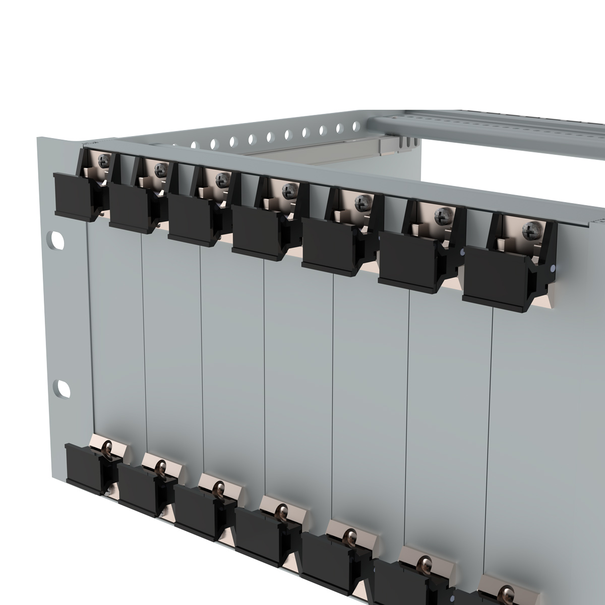 Лицевая панель U-образная 6U5HP под ручку-экстрактор тип 3 верх/низ