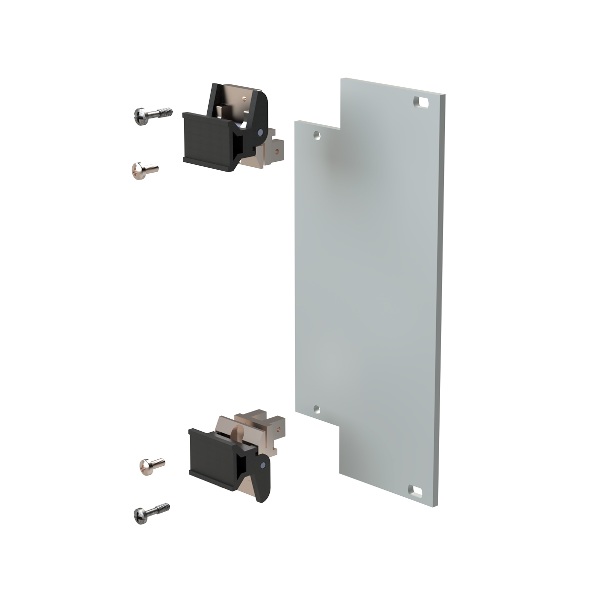 Лицевая панель 4U12HP под ручку-экстрактор тип 3 верх/низ