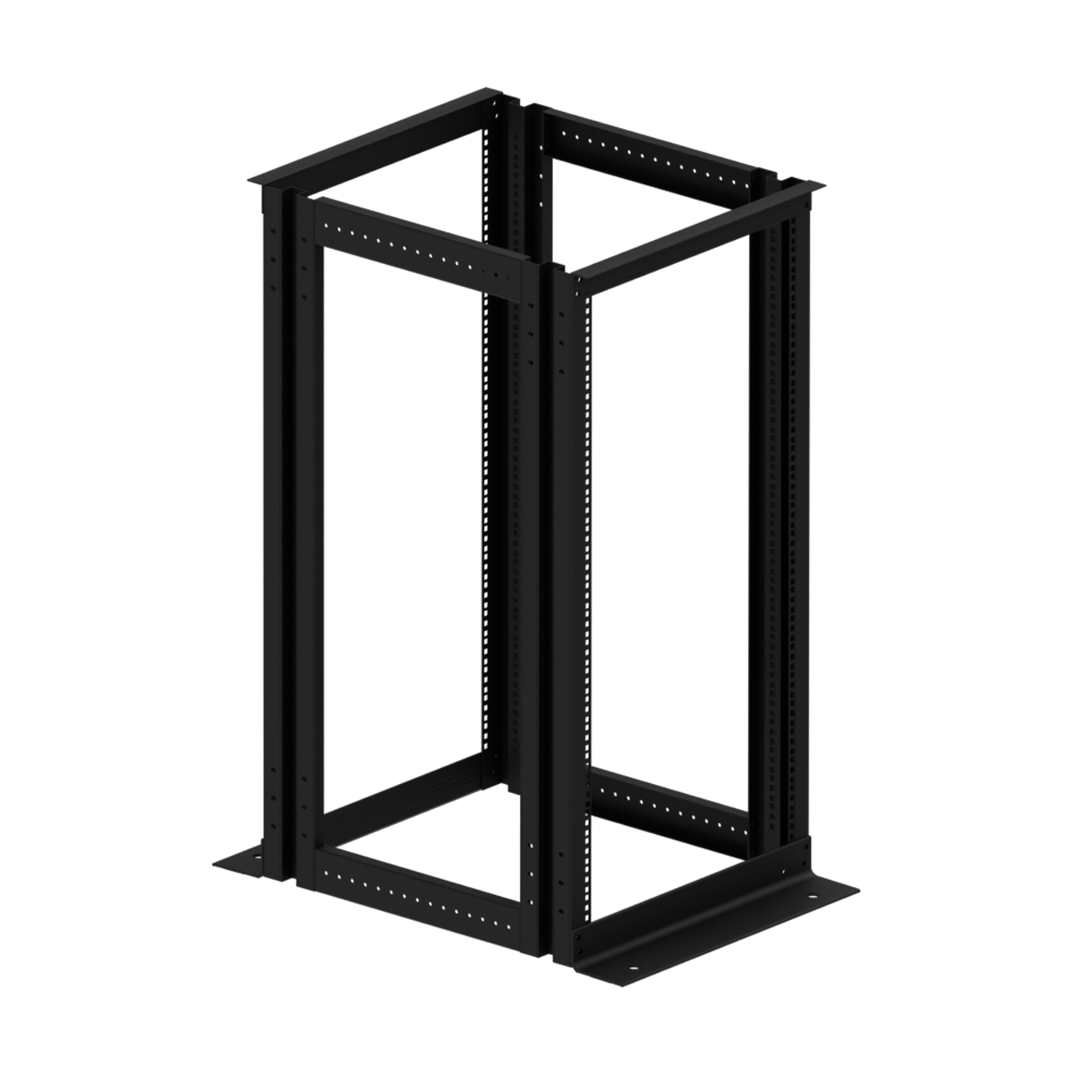 19-дюймовая открытая напольная двухрамная стойка 45U, 600 мм