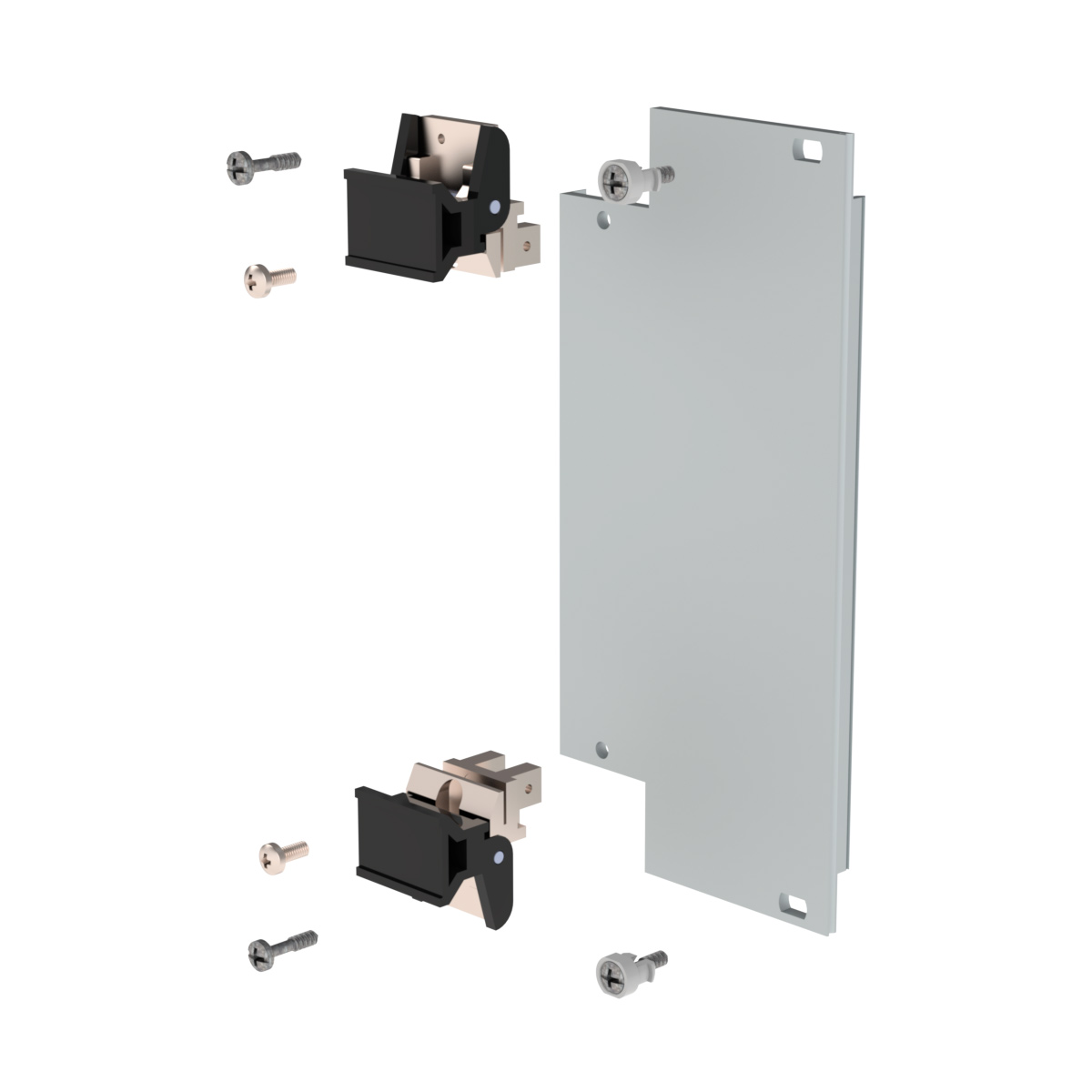 Лицевая панель U-образная 6U10HP под ручку-экстрактор тип 3 верх/низ