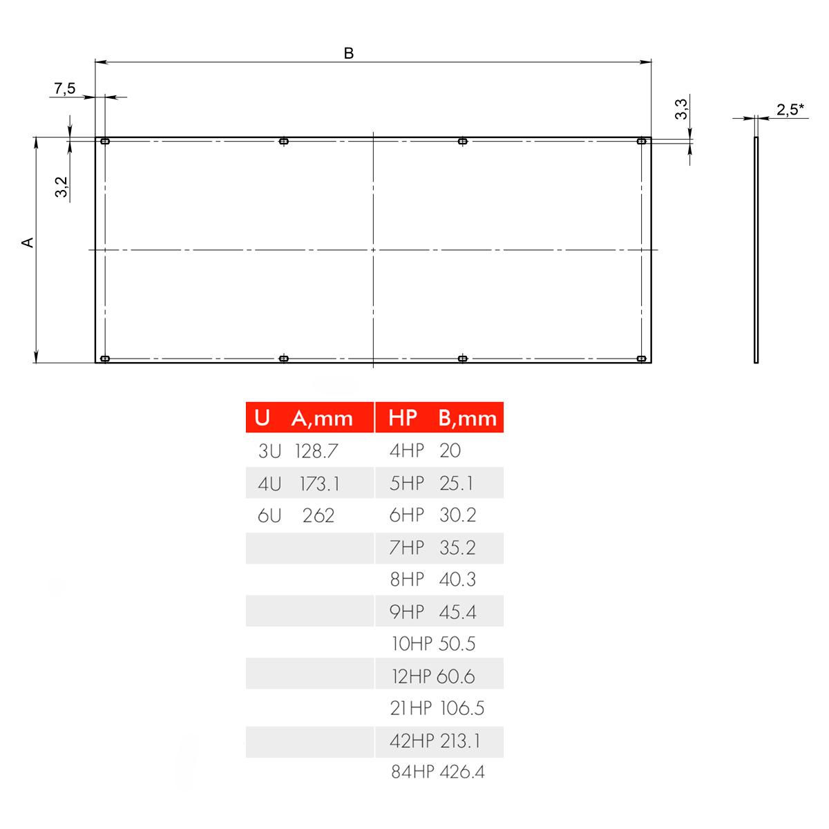 Лицевая панель 4U84HP