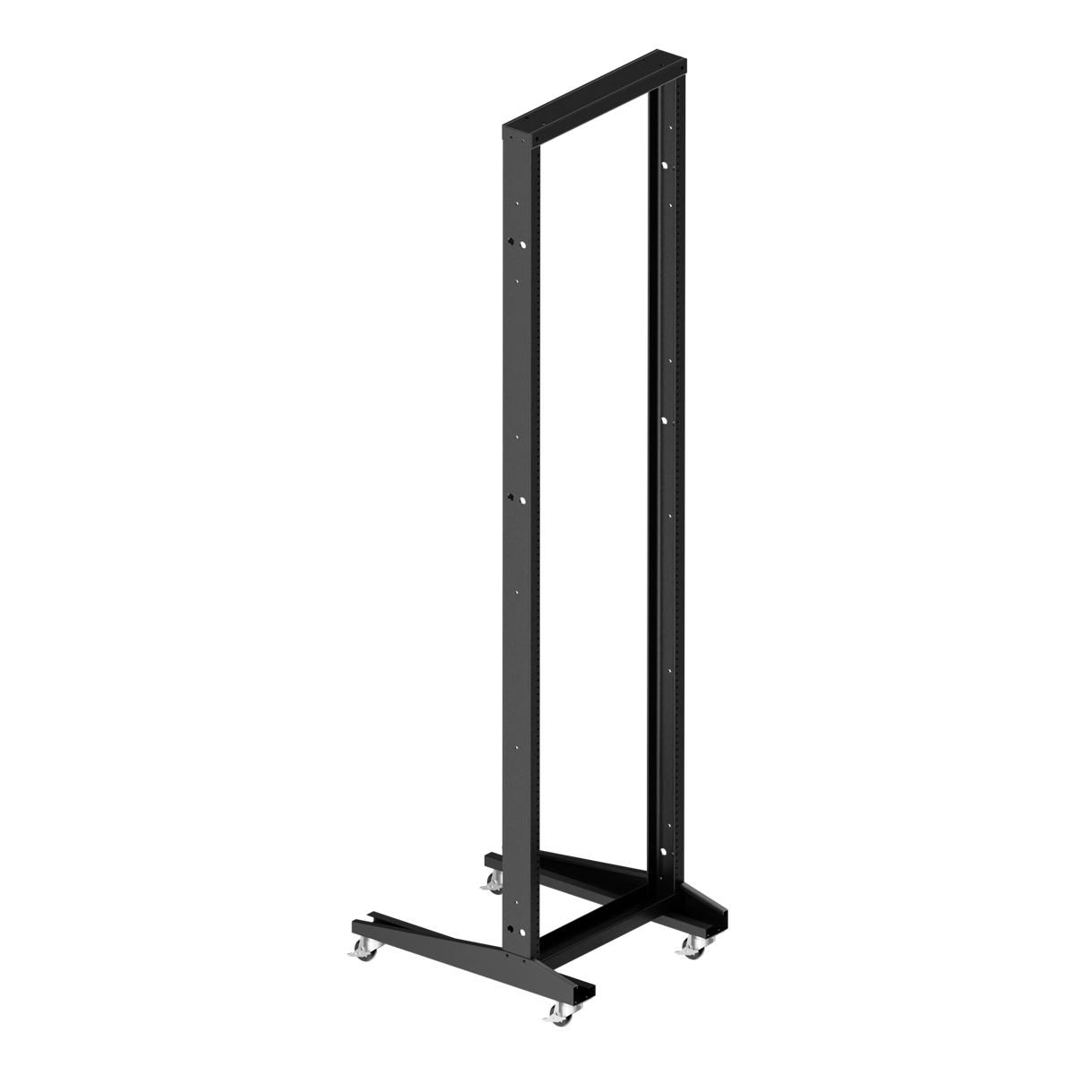 19-дюймовая открытая напольная мобильная однорамная стойка 42U
