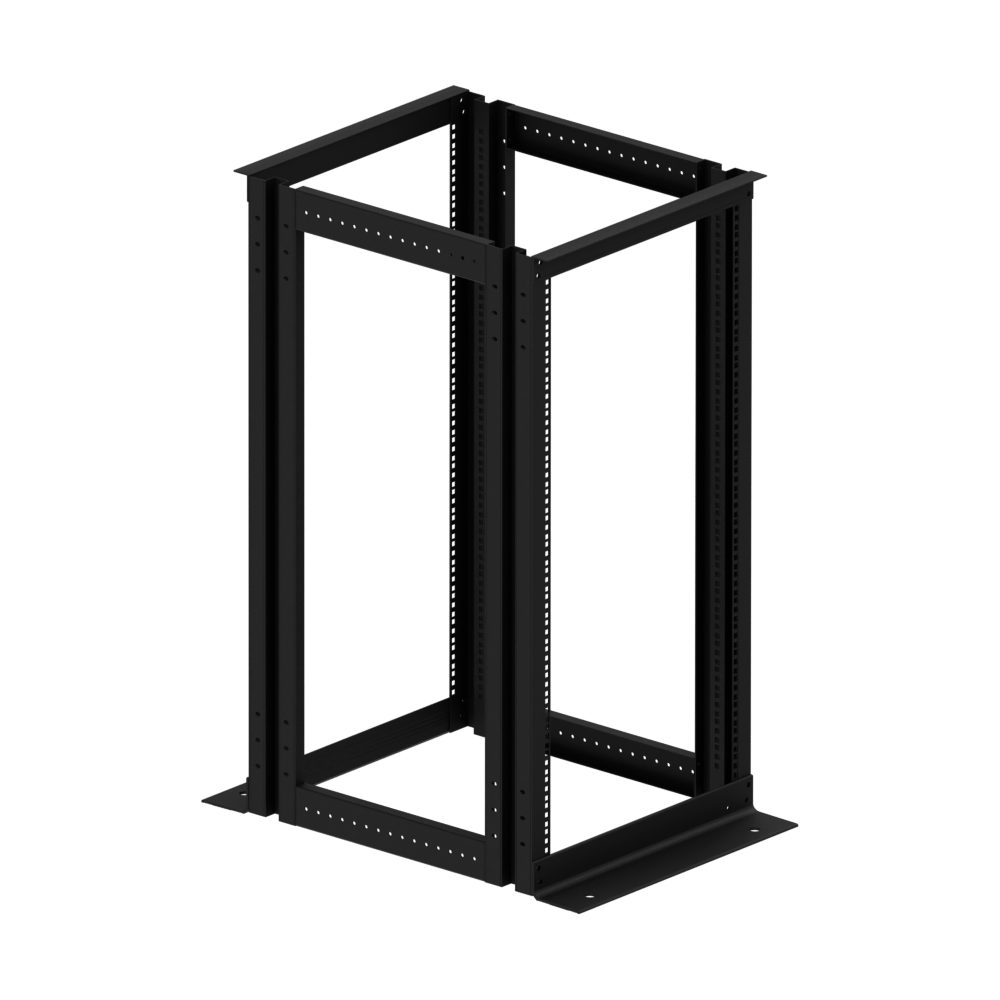 19-дюймовая открытая напольная двухрамная стойка 22U, 800 мм