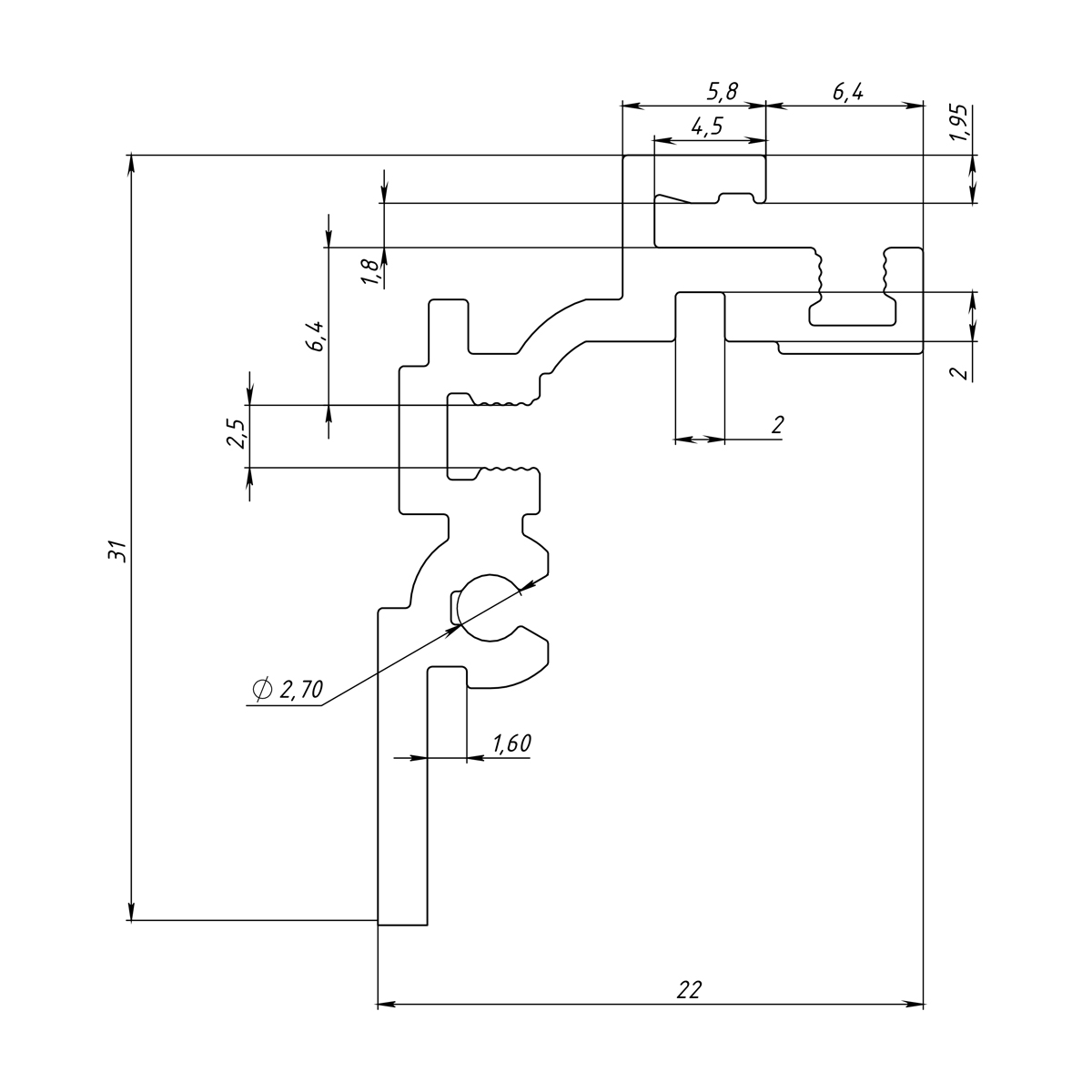 Вставной блок 6U12HP160