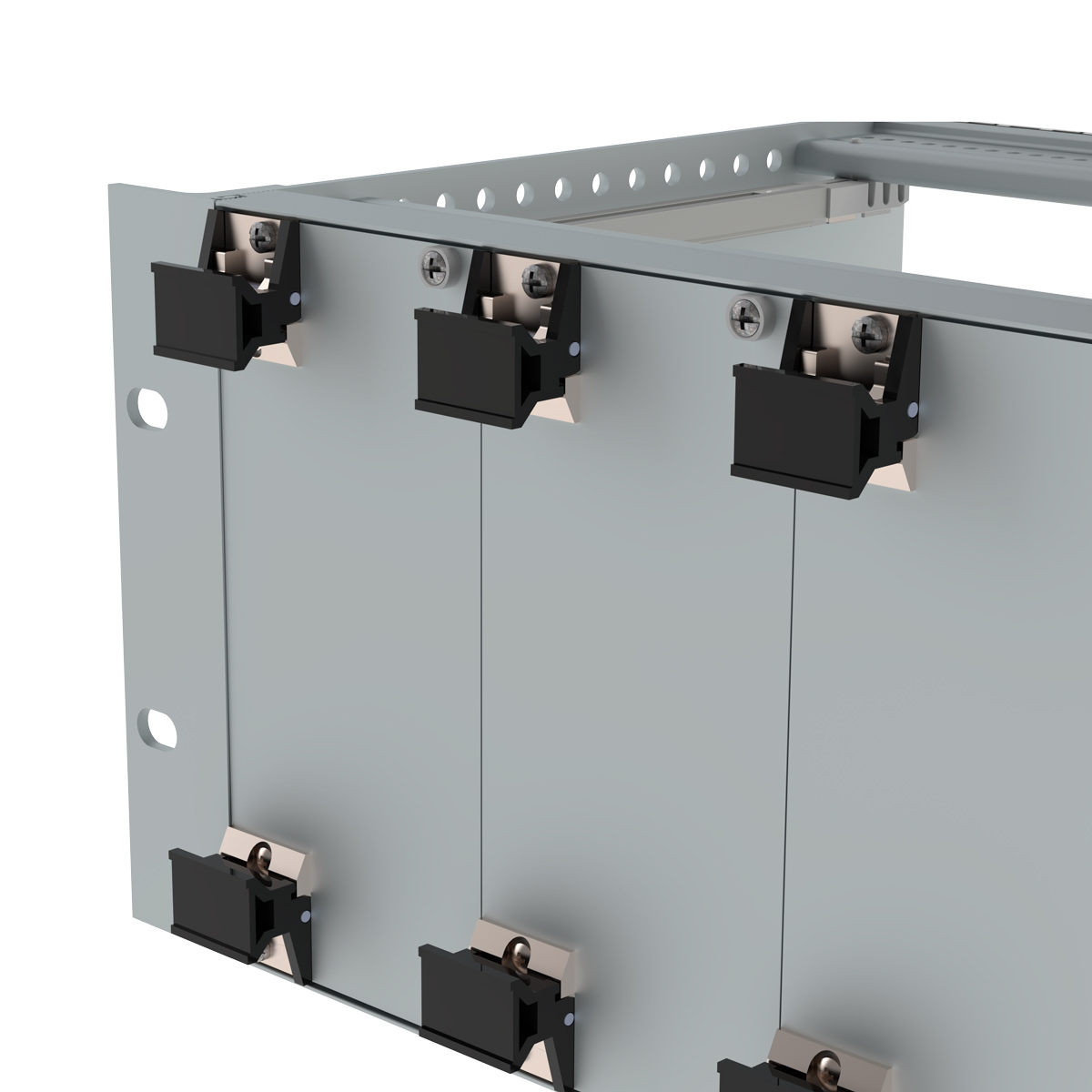 Лицевая панель U-образная 6U8HP под ручку-экстрактор тип 3 верх/низ