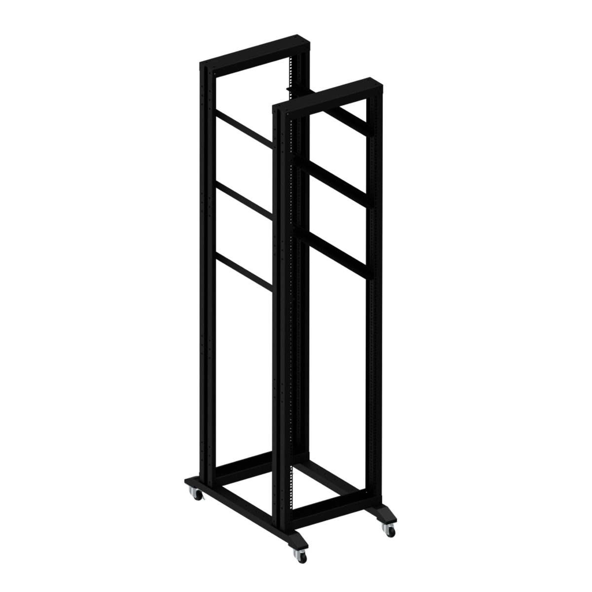 19-дюймовая открытая напольная мобильная двухрамная стойка 45U, 796 мм