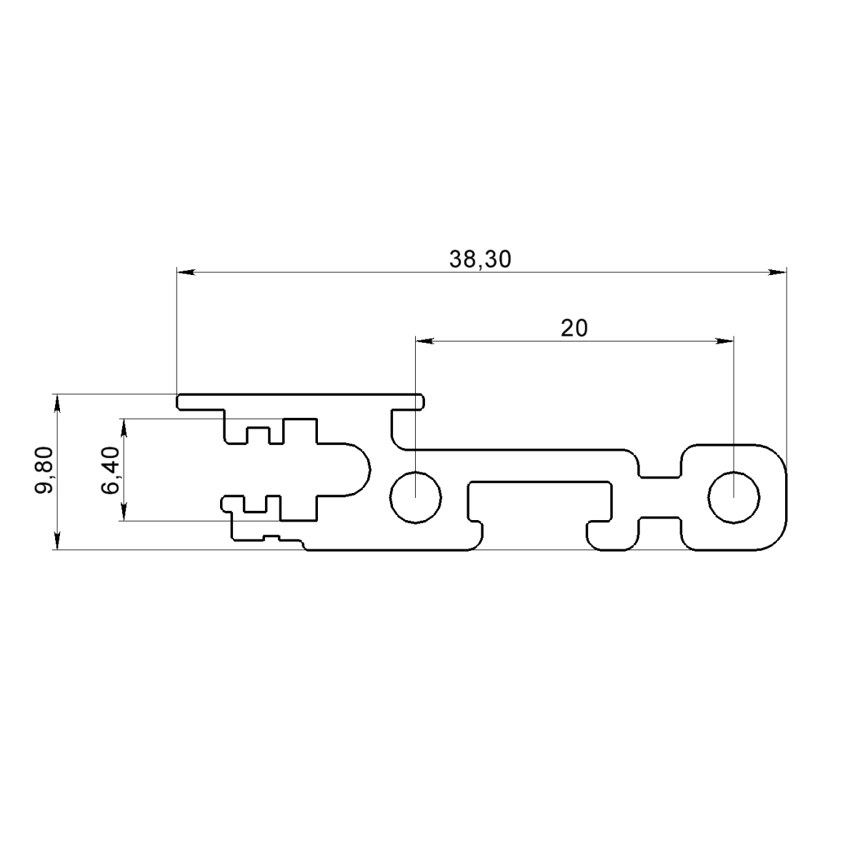 Горизонтальный профиль передний QL-A21HP