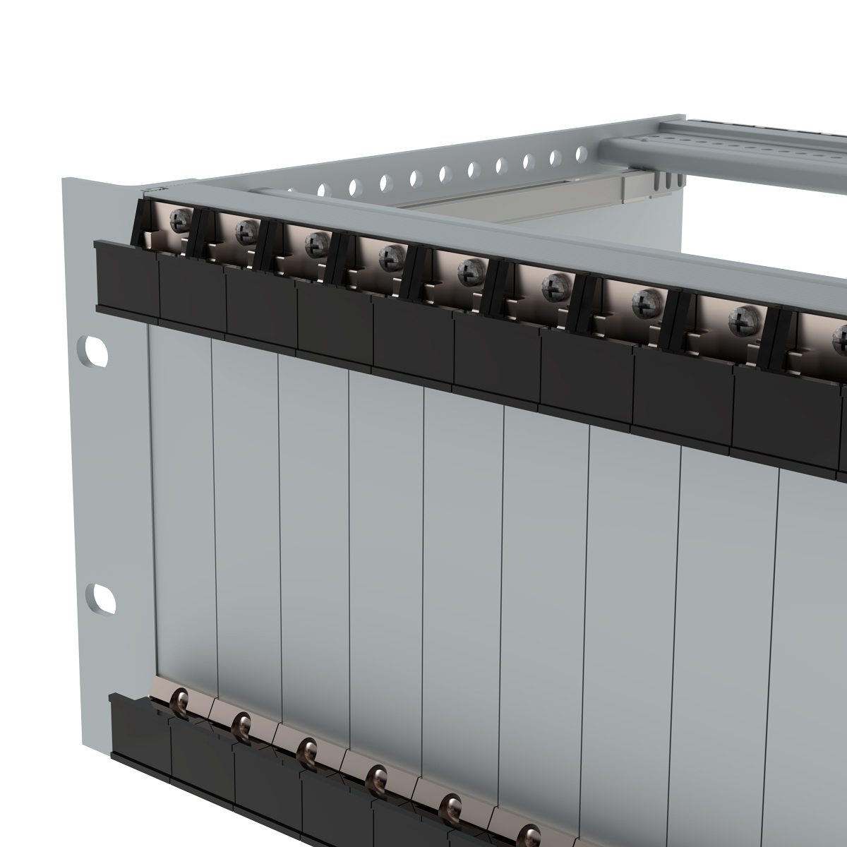 Лицевая панель U-образная 6U4HP под ручку-экстрактор тип 3 верх/низ