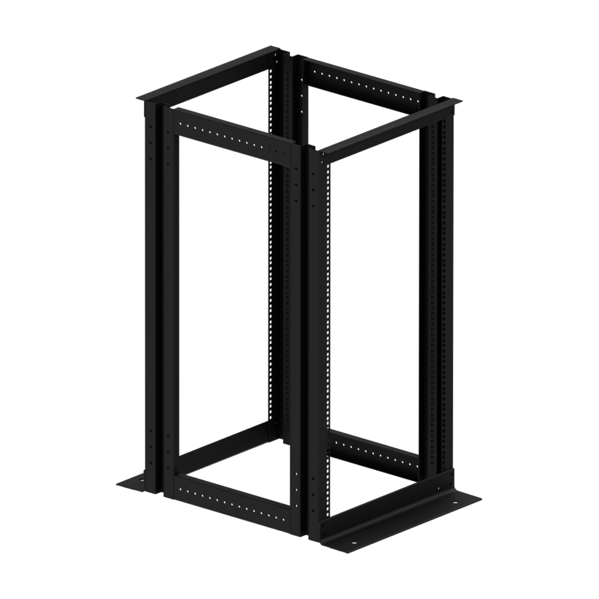 19-дюймовая открытая напольная двухрамная стойка 42U, 600 мм