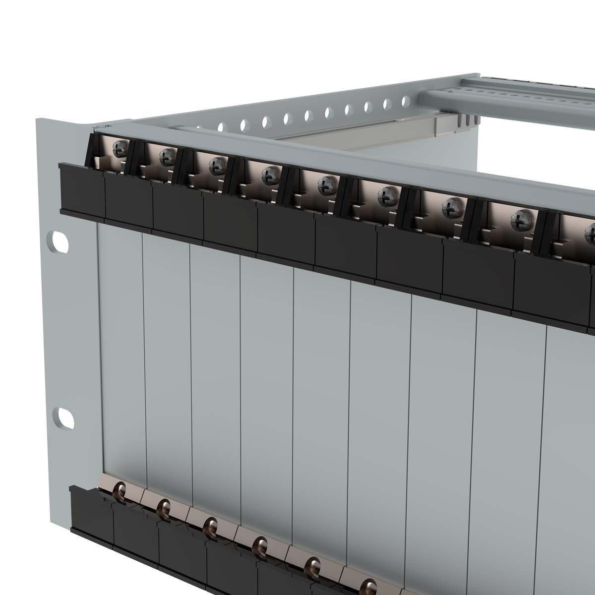 Лицевая панель 3U4HP под ручку-экстрактор тип 3 верх/низ