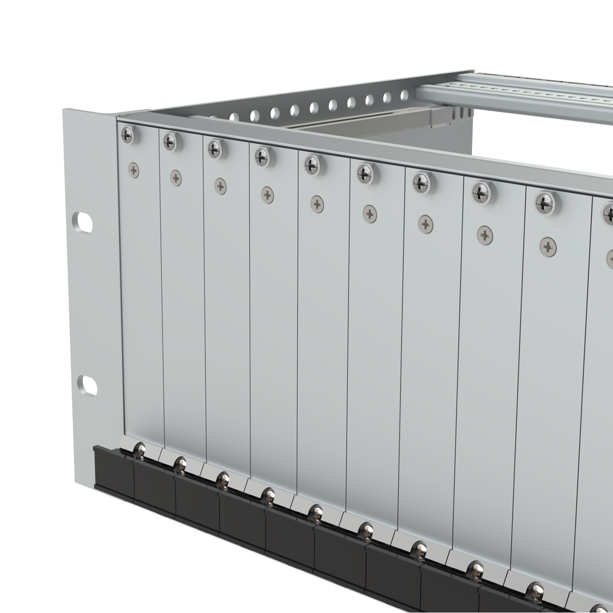 Лицевая панель U-образная 6U4HP под ручку-экстрактор тип 3 низ