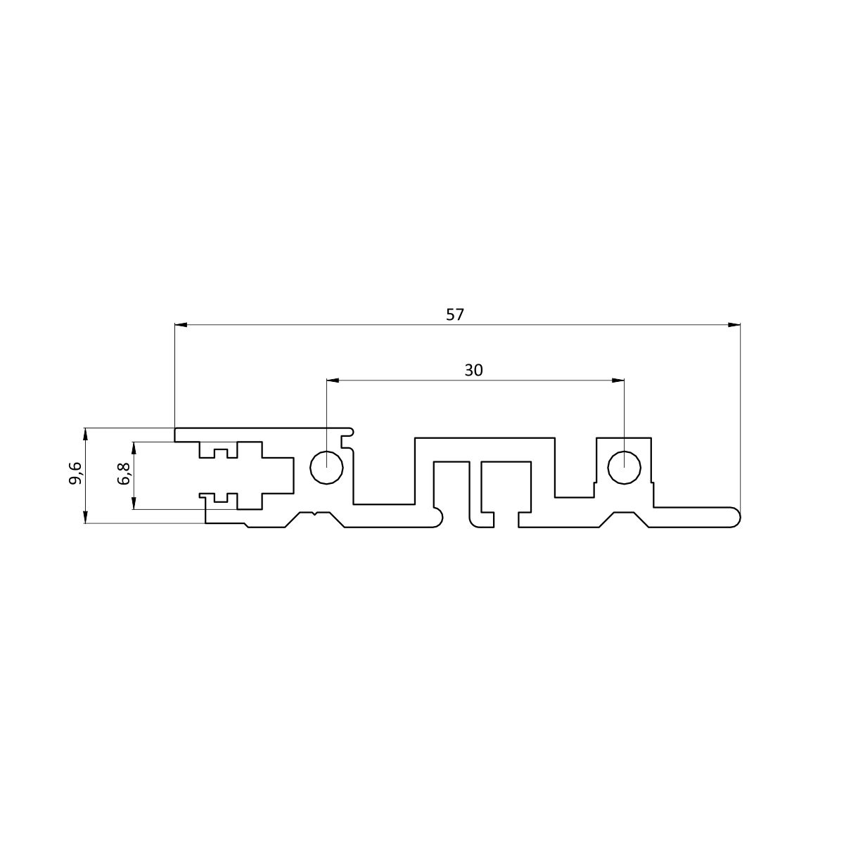 Горизонтальный профиль передний TL2-B60HP