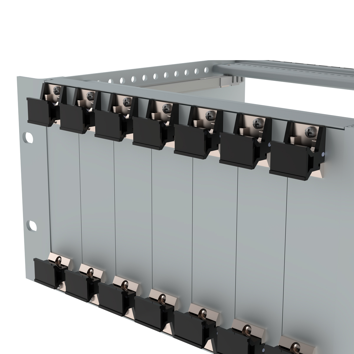 Лицевая панель 3U5HP под ручку-экстрактор тип 3 верх/низ