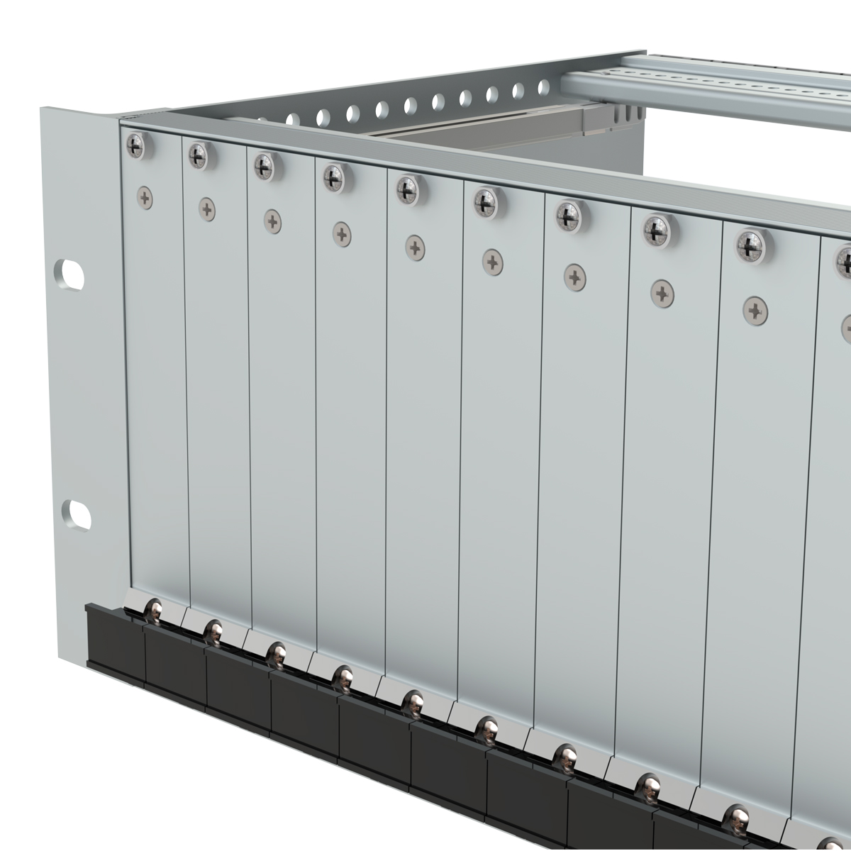 Лицевая панель 3U4HP под ручку-экстрактор тип 3 низ